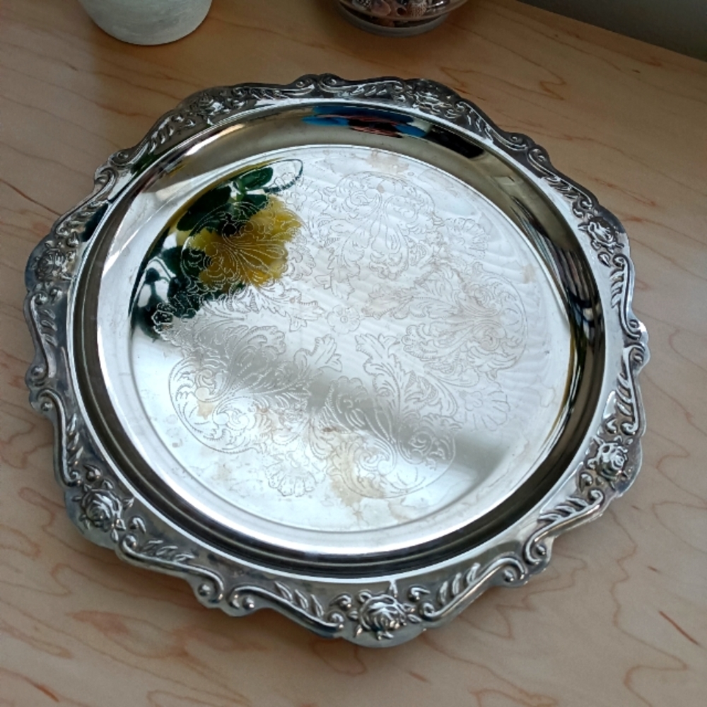 Vintage Silver Plated Hong Kong, 11.25"